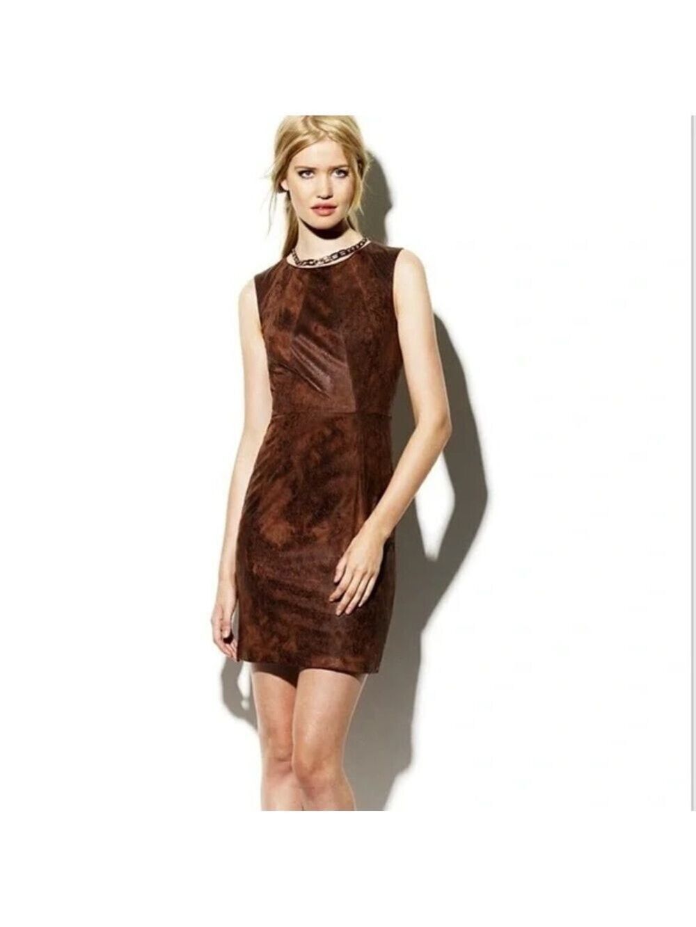 Vince Camuto Faux Leather Bodycon Dress. Size 10
